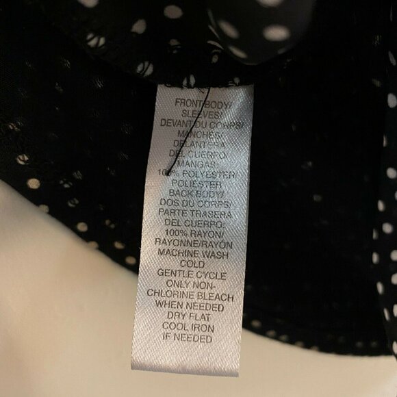 LOFT Ann Taylor Womens  XXL Polka Dot V Neck Blouse - Picture 5 of 9